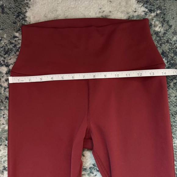 Small ALO Yoga Maroon Airbrush High Waist Bootcut Sculpt Leggings Cranberry Full - Picture 12 of 16